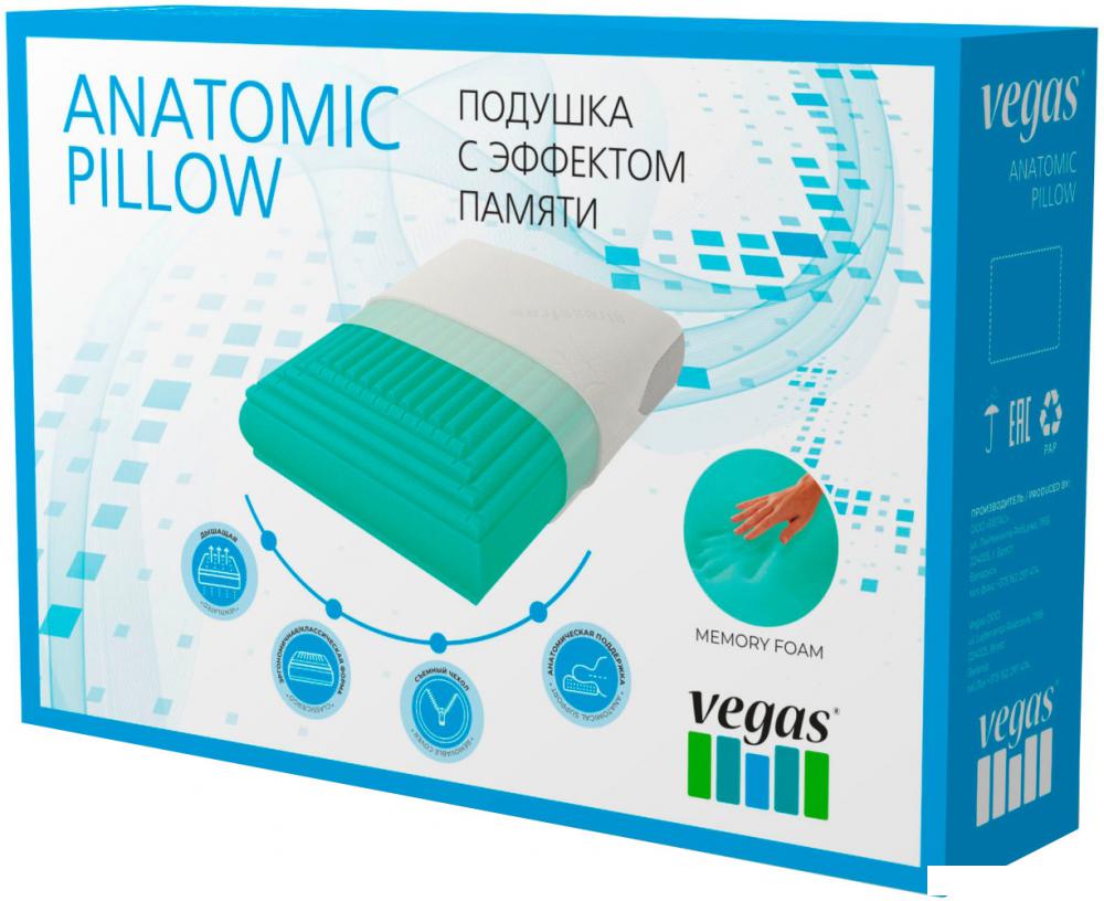 Ортопедическая подушка Vegas Medium Wave 37x60