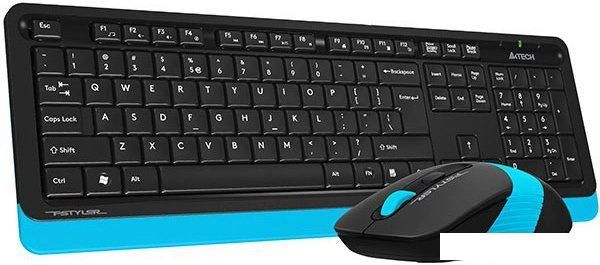 Офисный набор A4Tech Fstyler FG1010 (черный/синий)