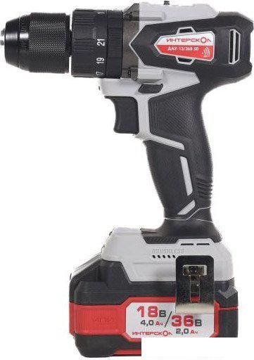 Ударная дрель-шуруповерт Интерскол ДАУ-13/36В 50 850.2.2.70 (с 2-мя АКБ, кейс)