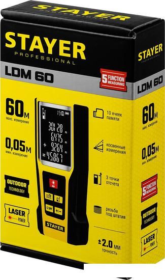 Лазерный дальномер Stayer Professional LDM60 34957