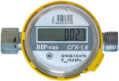 Счетчик газа Эрготех ВIP-газ СГК-1.6 с НГ
