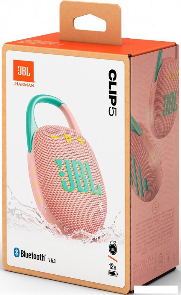 Беспроводная колонка JBL Clip 5 (розовый)