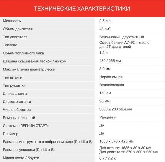 Триммер StarWind GT-43