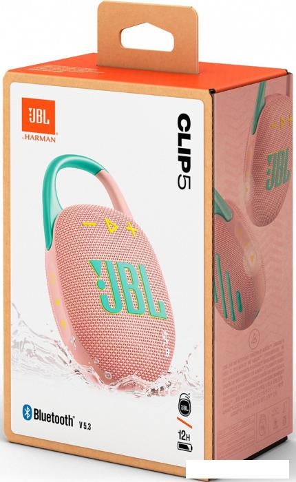 Беспроводная колонка JBL Clip 5 (розовый)