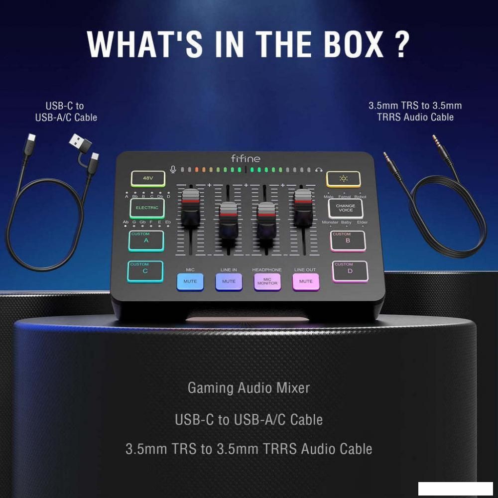 Микшерный пульт FIFINE SC3 (черный)