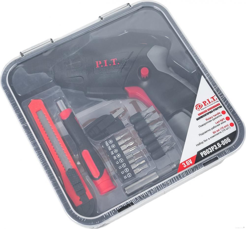 Электроотвертка P.I.T. PD03P3.6-006 (с АКБ)