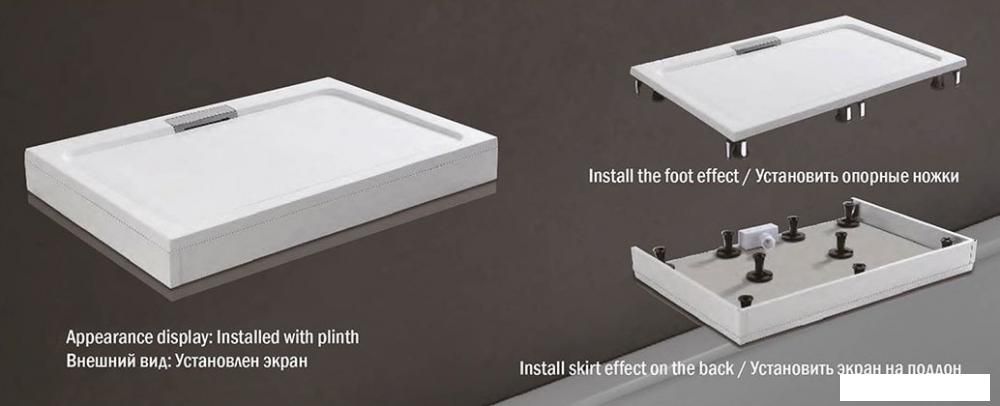 Душевой поддон WeltWasser TRS 90 Stone-WT 90x90