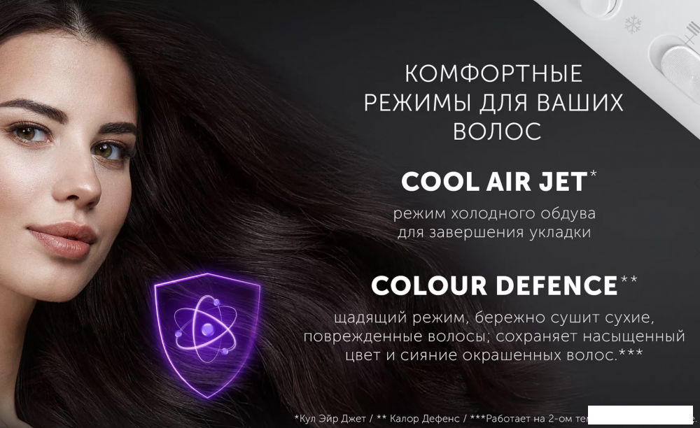 Фен Polaris PHD 2044Ti Quattro Ionic (белый/серый)