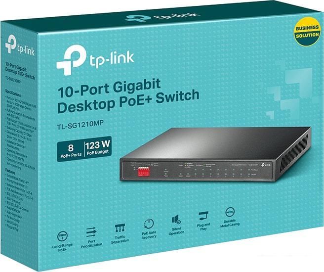 Неуправляемый коммутатор TP-Link TL-SG1210MP