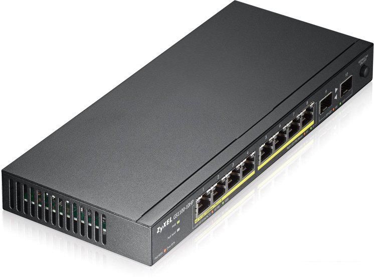 Неуправляемый коммутатор Zyxel GS1100-10HP