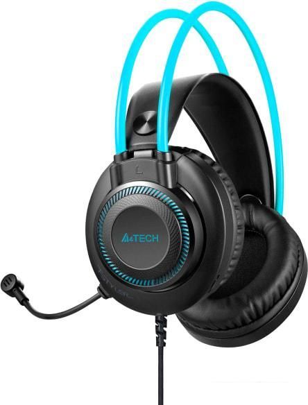 Наушники A4Tech Fstyler FH200U (черный/голубой)