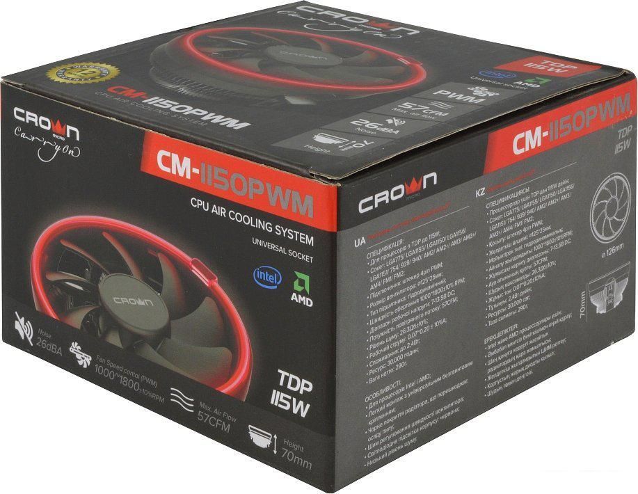 Кулер для процессора CrownMicro CM-1150PWM