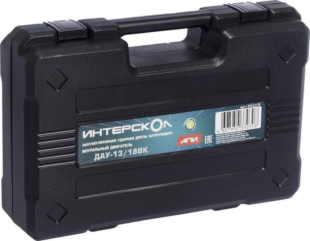 Ударная дрель-шуруповерт Интерскол ДАУ-13/18ВК 573.0.0.70 (без АКБ, с кейсом)
