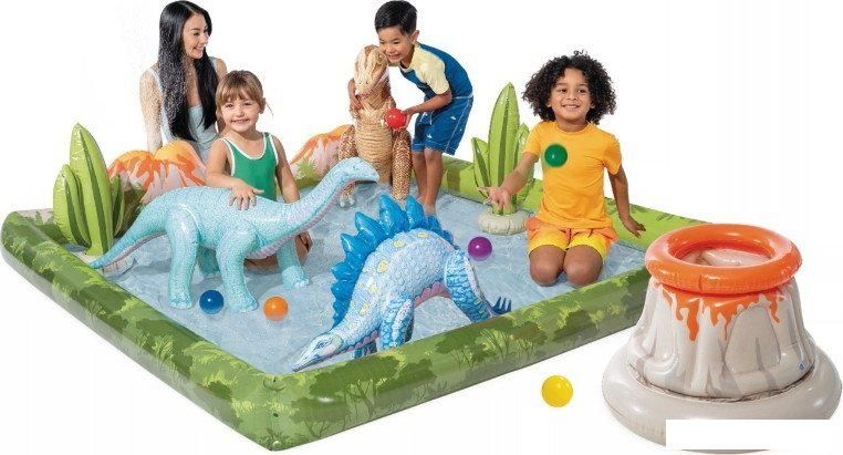 Игровой центр  Intex Приключения Юрского периода 56132 (200х200 см)