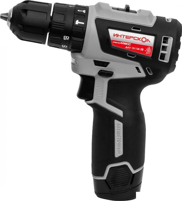 Ударная дрель-шуруповерт Интерскол МиниМАКС ДАУ-10/12В 38 767.2.2.45 (с 2-мя АКБ 2.5 Ач, кейс)