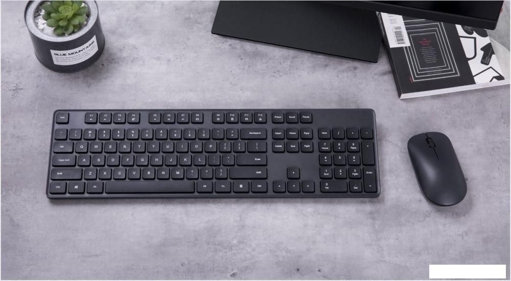 Офисный набор Xiaomi Mi Wireless Keyboard and Mouse Combo WXJS01YM (черный)