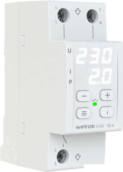 Реле напряжения Welrok VI-63 (белый)