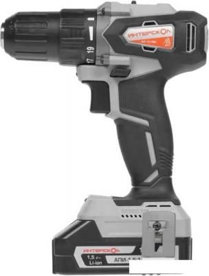 Дрель-шуруповерт Интерскол ДА-13/18ВК (с 2-мя АКБ 1.5 Ah, кейс)