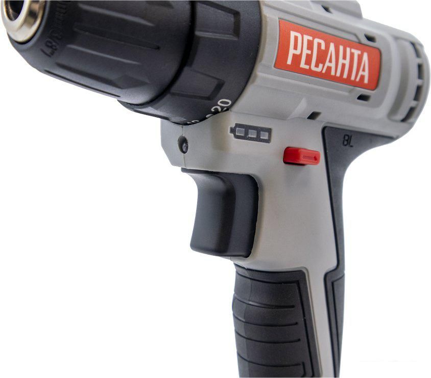 Дрель-шуруповерт Ресанта ДА-20-2ЛК-Б (с 2-мя АКБ, кейс)