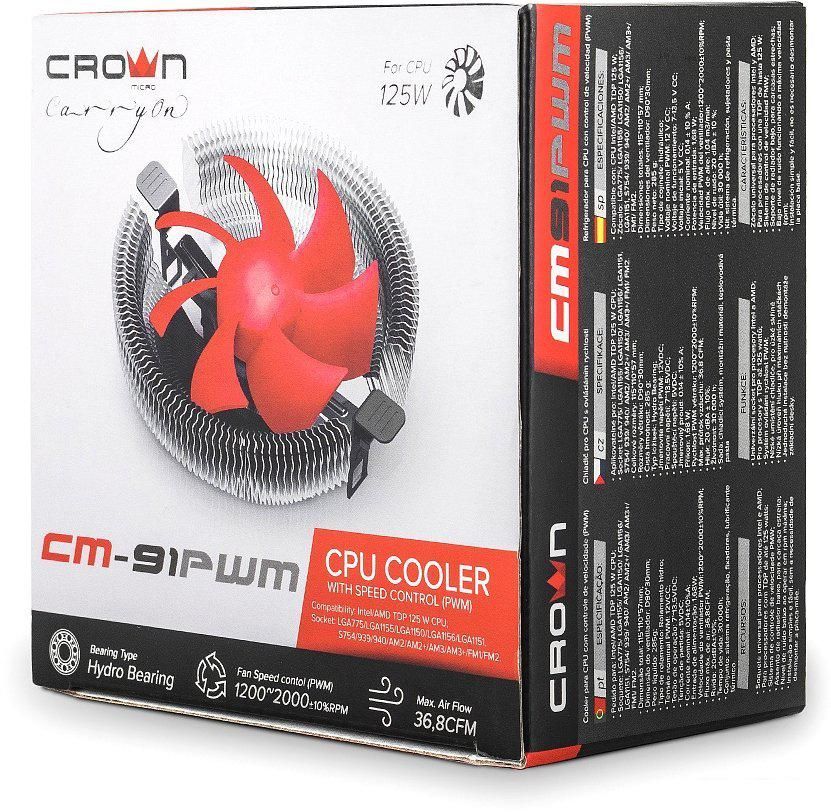 Кулер для процессора CrownMicro CM-91PWM