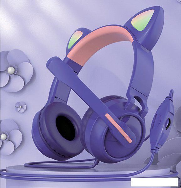 Наушники QUMO Game Cat (фиолетовый)