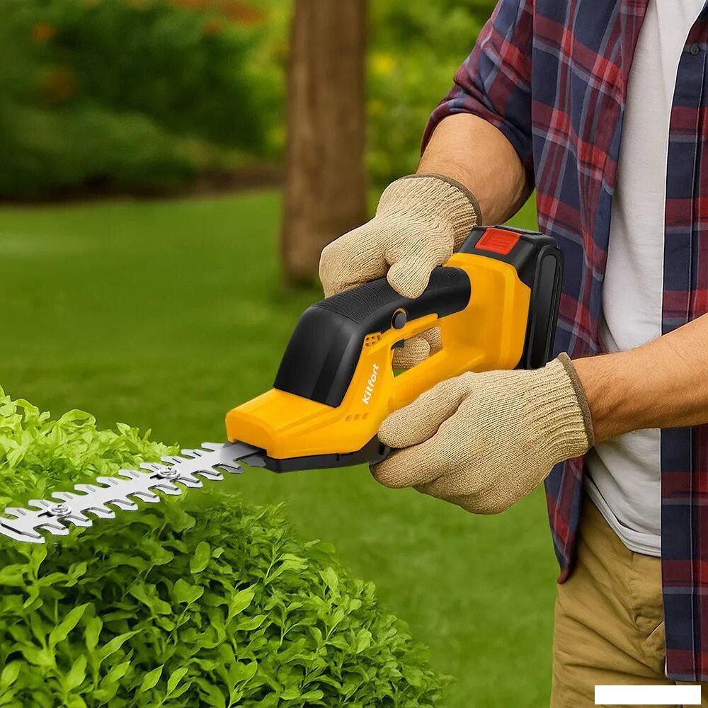 Кусторез + ножницы Kitfort KT-4303 (с 1-им АКБ)