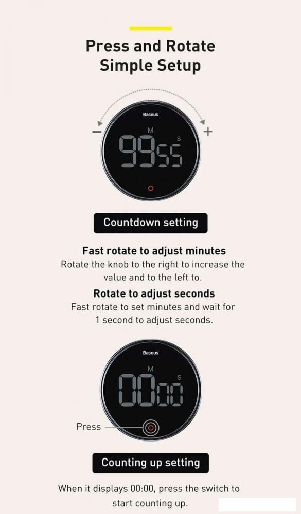 Таймер Baseus FMDS000013