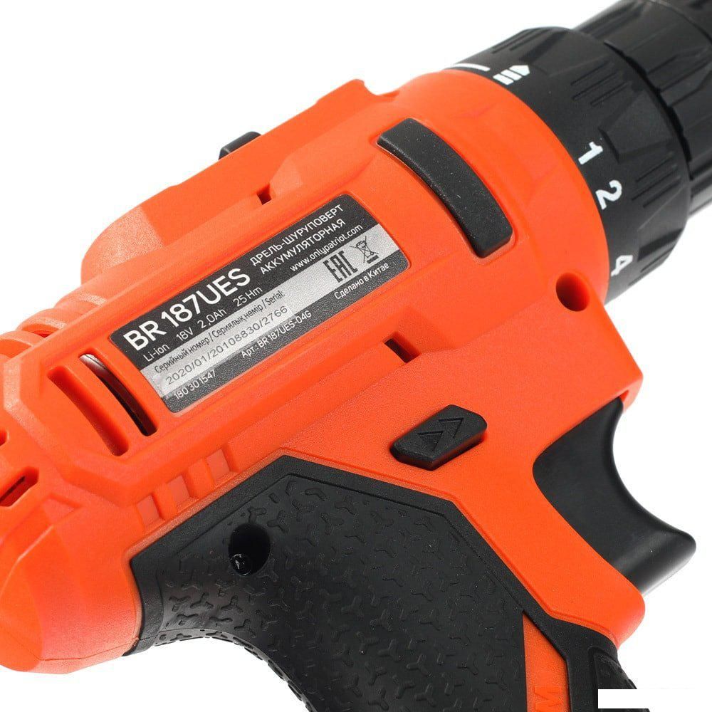 Дрель-шуруповерт Patriot BR 187UES (с 2-мя АКБ, кейс)