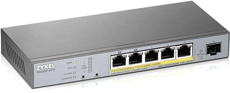 Управляемый коммутатор 2-го уровня Zyxel GS1350-6HP