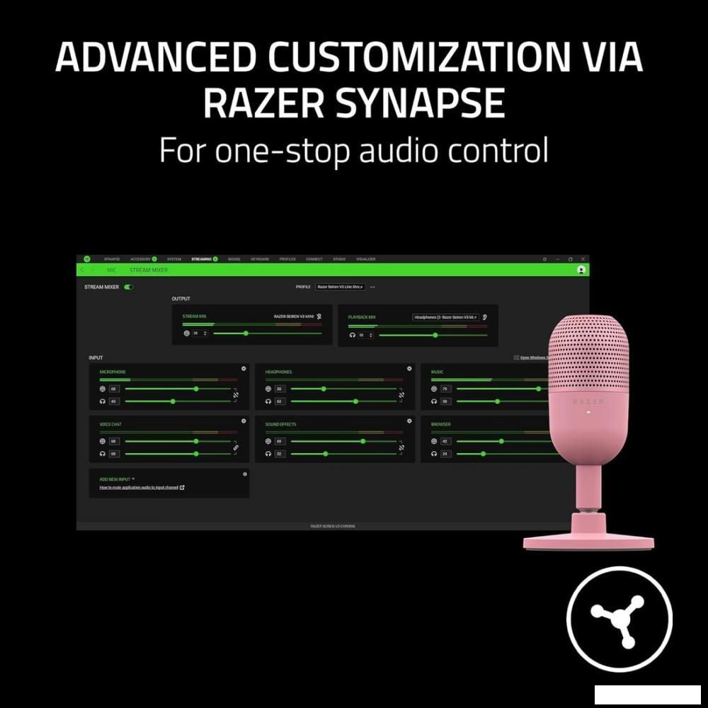 Проводной микрофон Razer Seiren V3 Mini Quartz Pink