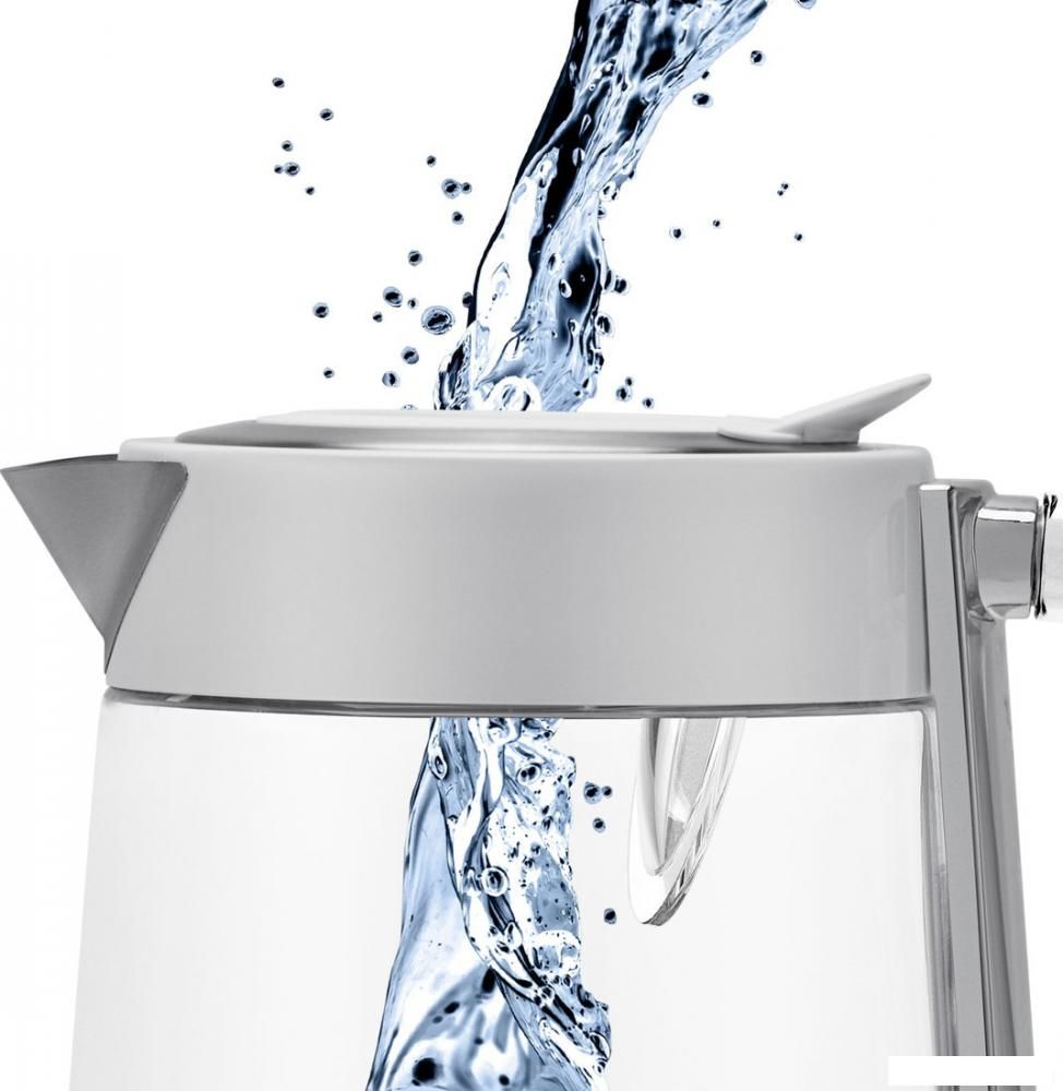 Электрический чайник Polaris PWK 1715CGL Water Way Pro (белый)