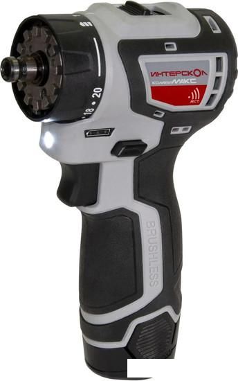 Дрель-шуруповерт Интерскол КомбиМАКС ДА-10/12В 36 687.2.2.78 (с 2-мя АКБ, сумка, набор патронов)