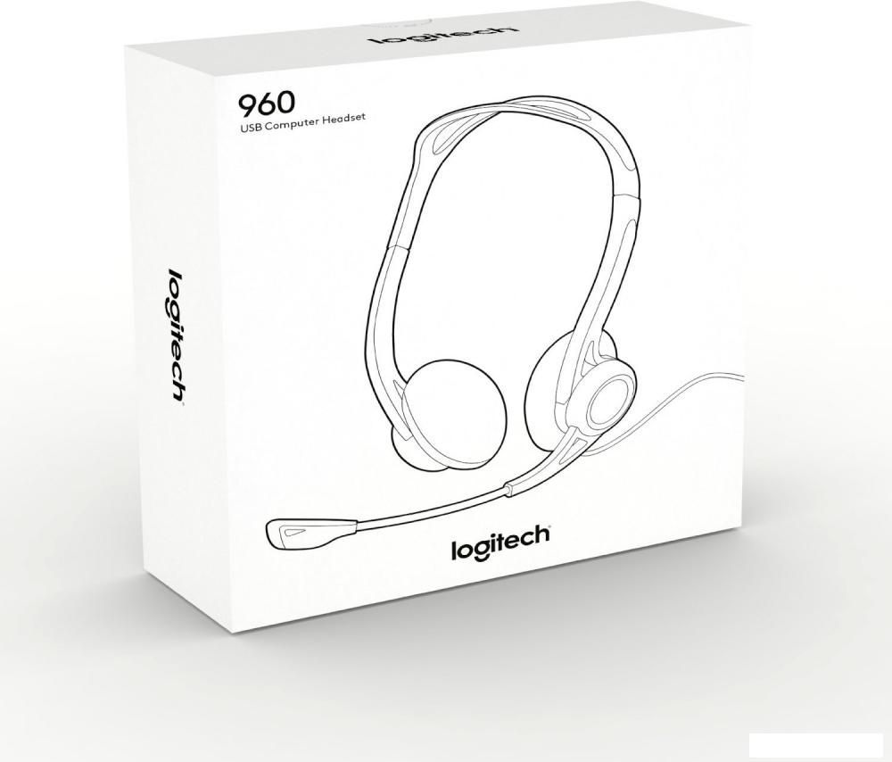 Офисная гарнитура Logitech PC Headset 960 USB
