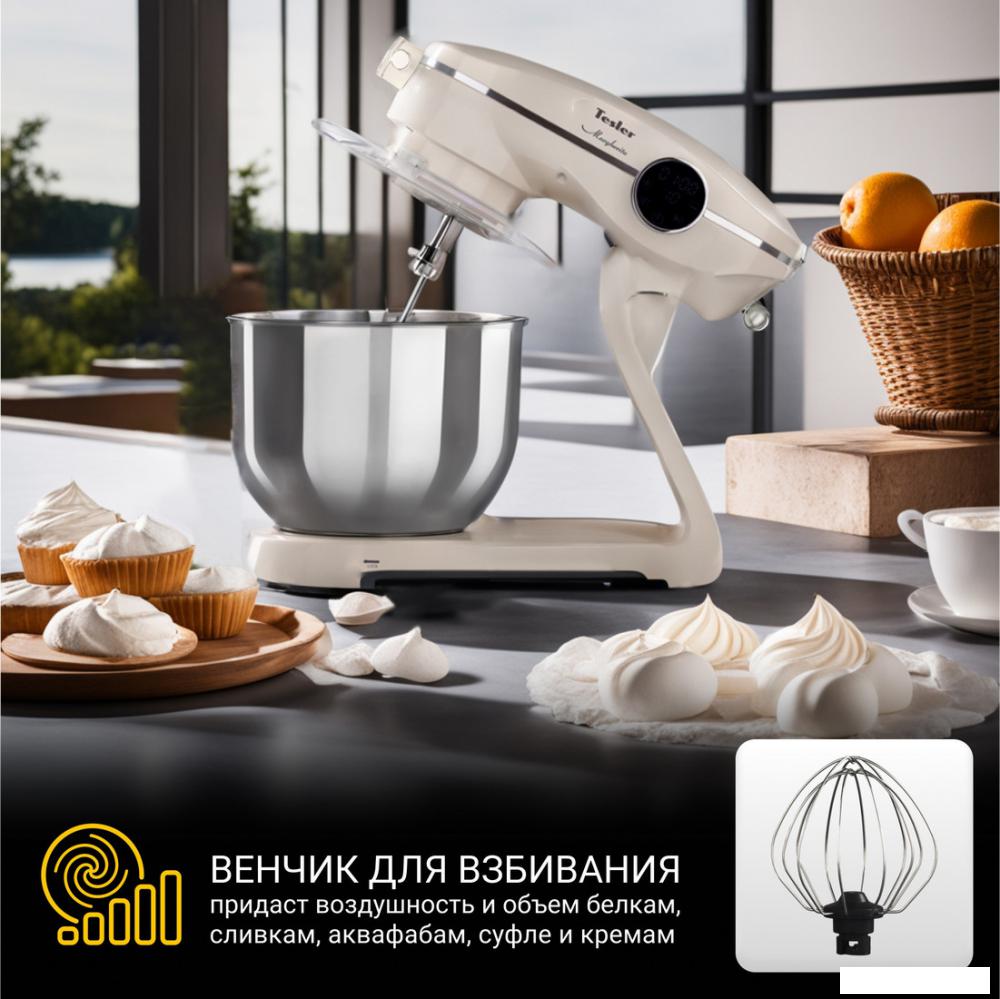 Планетарный миксер Tesler KM-1860 (бежевый)