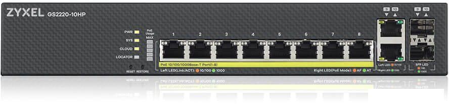 Управляемый коммутатор 2-го уровня Zyxel GS2220-10HP