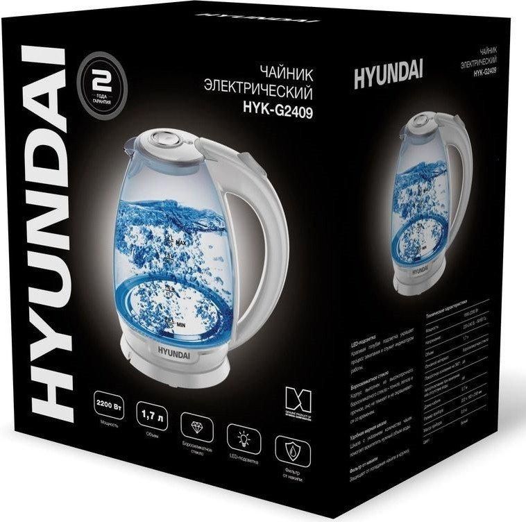 Электрический чайник Hyundai HYK-G2409