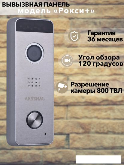 Вызывная панель Arsenal Рокси + (серебристый)