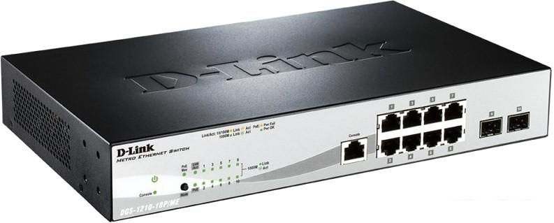 Управляемый коммутатор 2-го уровня D-Link DGS-1210-10P/ME/A1A