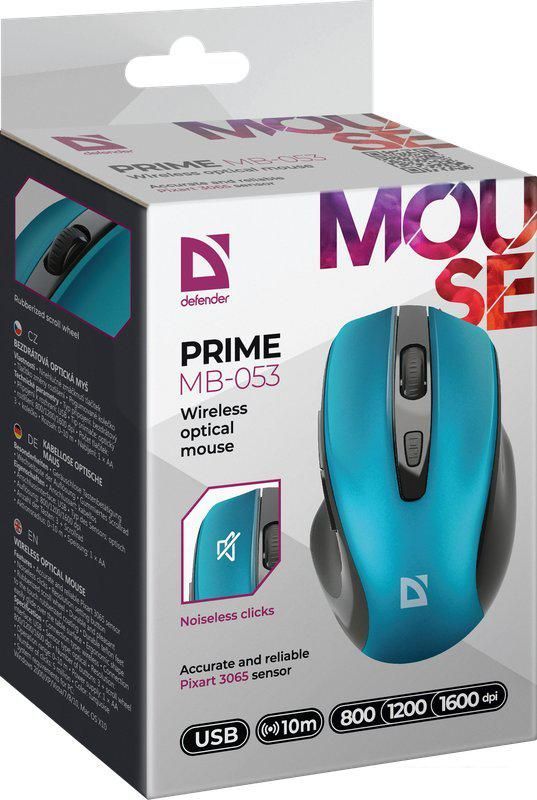 Мышь Defender Prime MB-053 (бирюзовый)