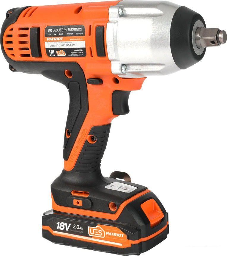 Гайковерт Patriot BR 360UES-1/2 180301561 (с 2-мя АКБ, кейс)