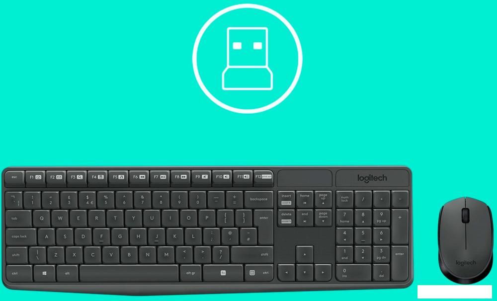 Офисный набор Logitech MK235 Wireless Combo 920-007948
