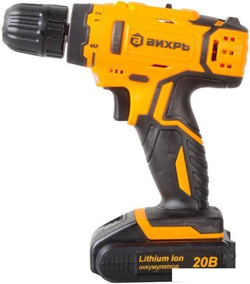 Дрель-шуруповерт Вихрь ДА-20Л-2КА (с 2-мя АКБ, кейс, набор оснастки)