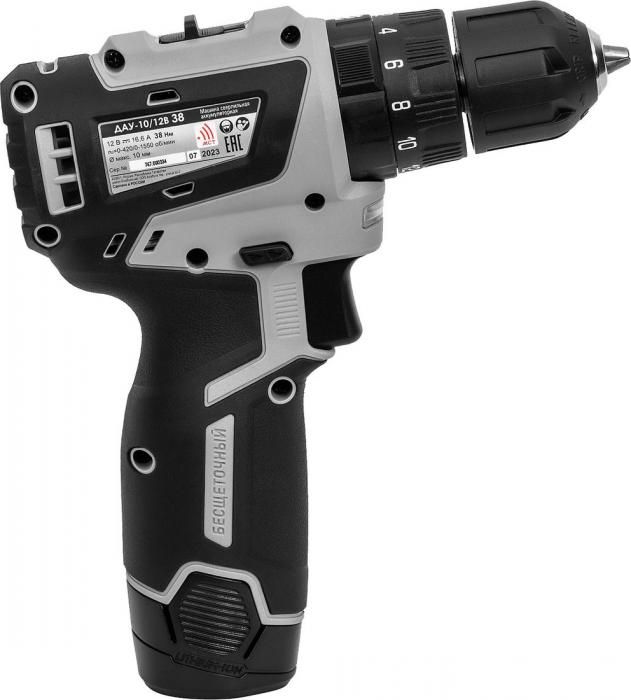 Ударная дрель-шуруповерт Интерскол МиниМАКС ДАУ-10/12В 38 767.2.2.45 (с 2-мя АКБ 2.5 Ач, кейс)