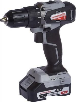 Дрель-шуруповерт Интерскол ДА-13/18ВК (с 2-мя АКБ 2 Ач, кейс)